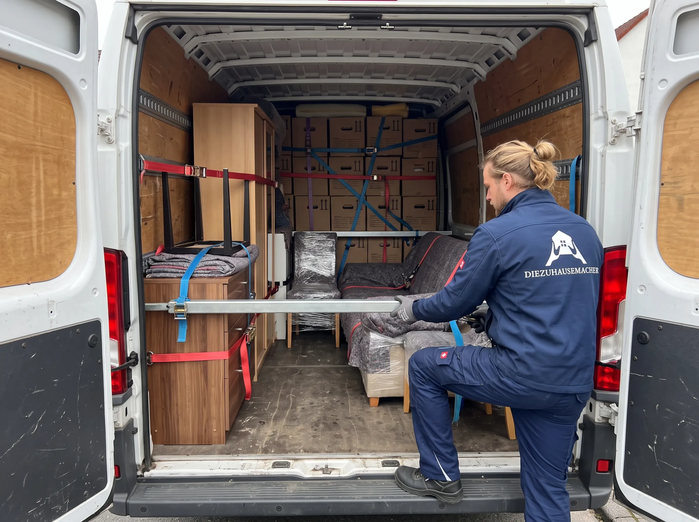 Beladung eines Transporters bei DieZuhauseMacher
